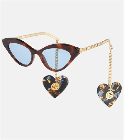 gucci tortoiseshell sunglasses|55mm cat eye sunglasses Gucci.